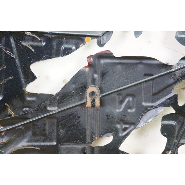 Vintage Motorcycle Biker License Plate Wall Art Plaque Artwork Sculpture 26" For Sale - Image 9 of 10