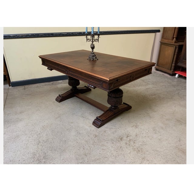 Wood Vintage Extendable Table, 1945 For Sale - Image 7 of 10