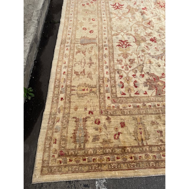 13ft 1in X 16ft 3in Pakistani Bidjar Wool + Silk Area Rug For Sale - Image 10 of 12