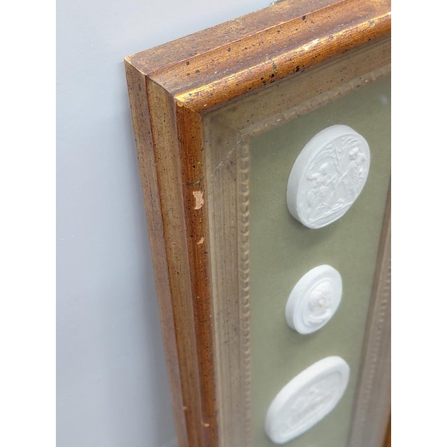 White Framed Pair of Mid 20th Century Military Medallions For Sale - Image 8 of 16