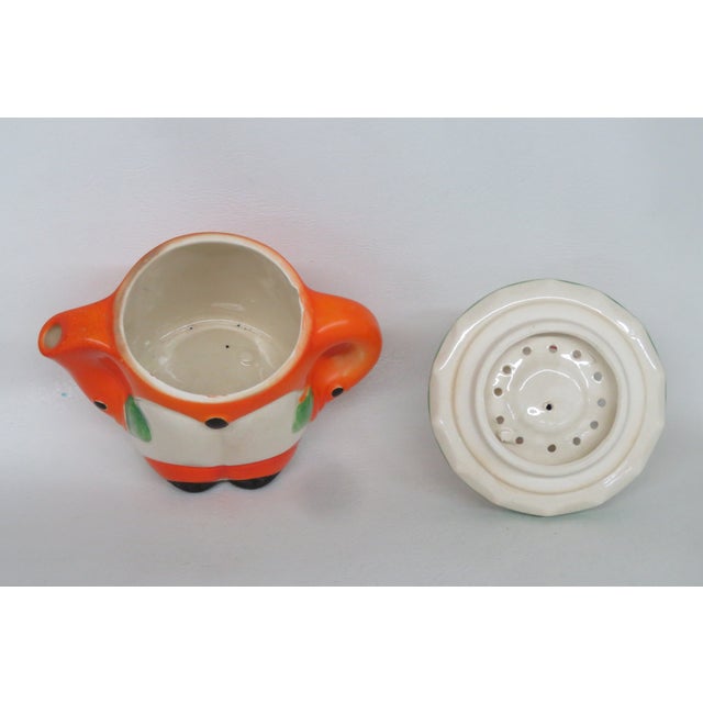 Takito Japan Clown Figural Juicer Reamer Orange Green Hand Painted Ceramic 4729b For Sale - Image 11 of 15