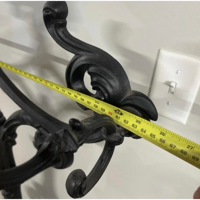 Vintage Cast Iron Hall Tree - Ornate Victorian Coat Rack For Sale - Image 4 of 10