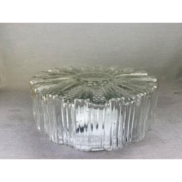 Metal Portuguese Clear Glass Flush Mount, 1960s For Sale - Image 7 of 13