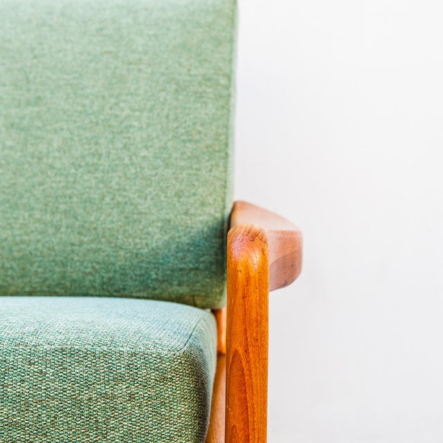 1990s Restored Danish Modern Solid Teak Three Seater Sofa For Sale - Image 11 of 15