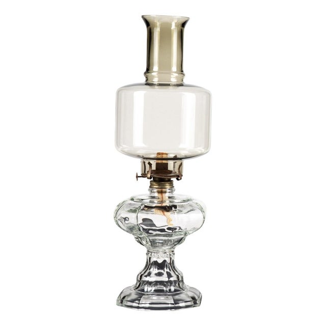 Glass and Metal Oil Table Lamp For Sale - Image 9 of 9