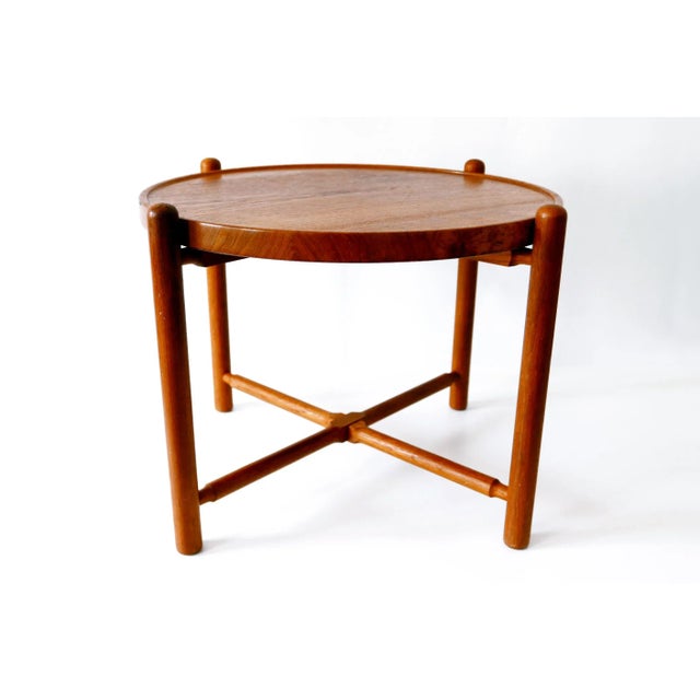 Mid-Century Modern Folding Tray AT35 Coffee Table by Hans Wegner for Andreas Tuck, 1960s For Sale - Image 3 of 18