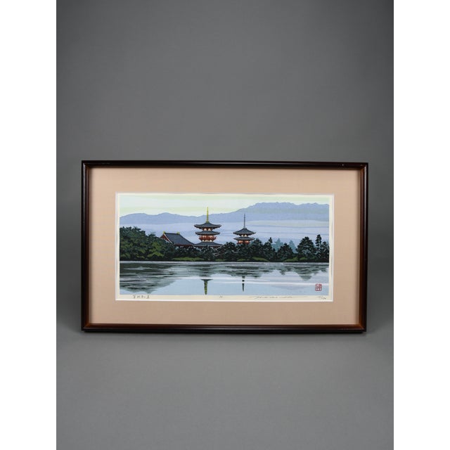 Plastic Masao Ido, Summer at Yakushiji Temple, 1996, Woodblock Print, Framed For Sale - Image 7 of 13