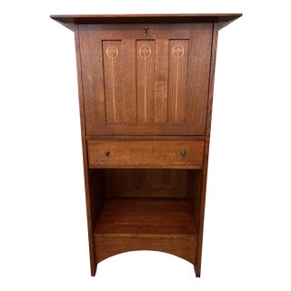 Stickley Arts & Crafts Harvey Ellis Oak Organizer Secretary For Sale