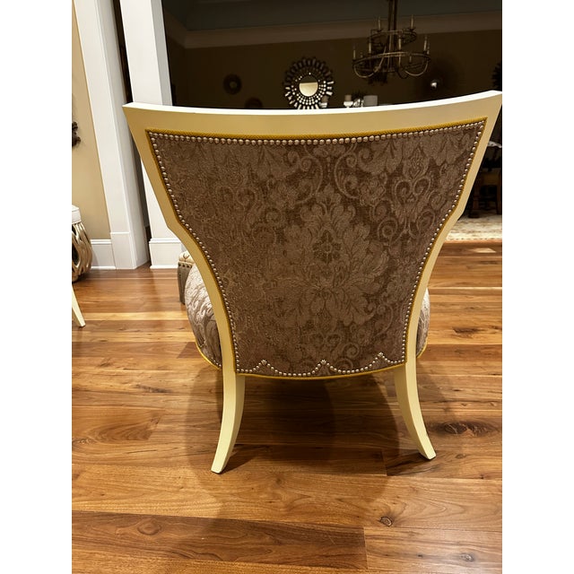 French MacArthur Park Upholstered Chairs For Sale - Image 3 of 8