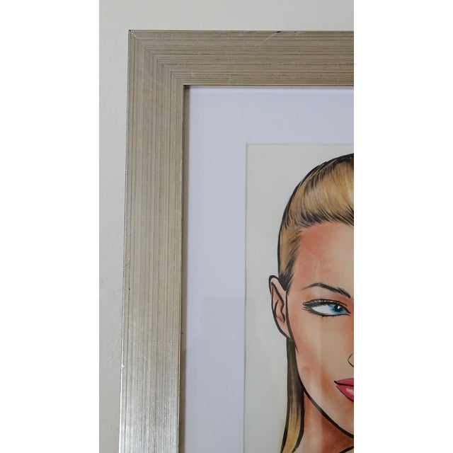 Late 20th Century “Joey New York” Mixed Media on Paper Signed Alvaro For Sale - Image 10 of 15