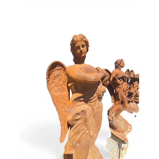 Four Seasons Sculptures in Patinated Iron, 1970s, Set of 4 For Sale - Image 11 of 15