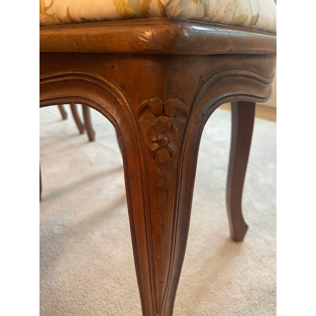 Antique French Country Walnut Dining Chairs Set of 6 For Sale - Image 10 of 12