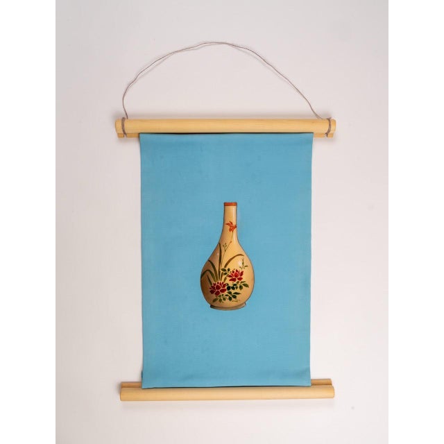 Contemporary Japanese Ceremonial Silk Wall Tapestry by Renaras For Sale - Image 3 of 4