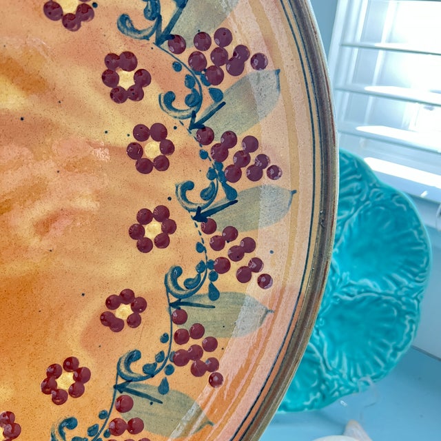 F F Griffi Corsica Terracotta 16" Platter For Sale In San Antonio - Image 6 of 10
