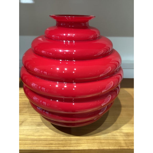 Venini Venini Murano Glass Vase by Napoleone Martinuzzi, 2006 For Sale - Image 4 of 10