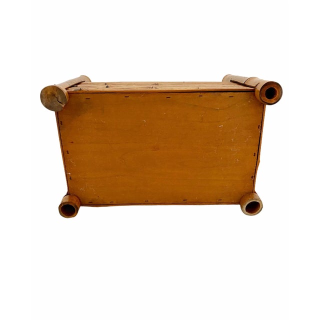 Mid 20th Century Vintage Bamboo Rectangular Shaped Planter For Sale - Image 5 of 6
