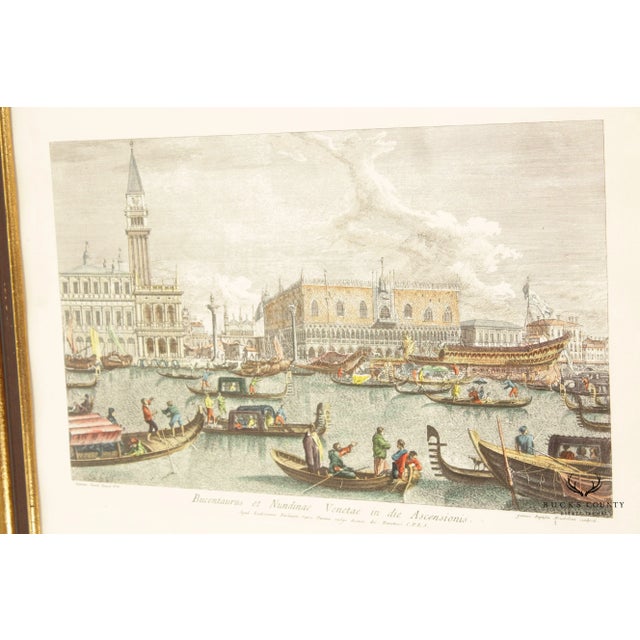 Gray Italian Venetian 'Bucentaurus et Nundinae Venetae in die Ascensionis' Art Print, After Canaletto For Sale - Image 8 of 12