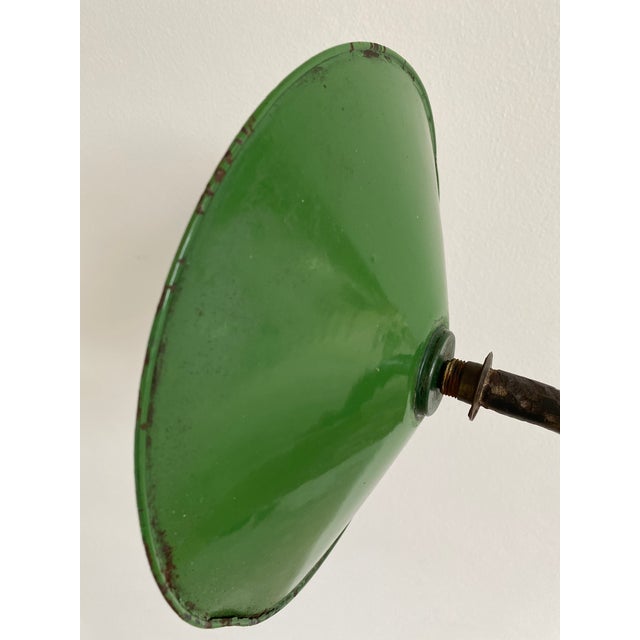 Green Vintage Nathan Turner Metal Industrial Light Fixture Sconce For Sale - Image 8 of 11