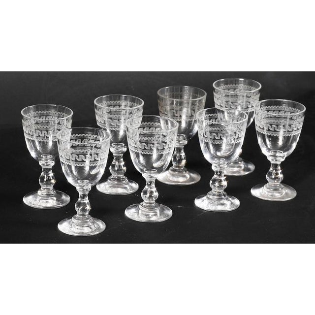 Antique French Bacarrat Ormolu and Glass Liqueur Cabinet, 1800s, Set of 21 For Sale - Image 14 of 18