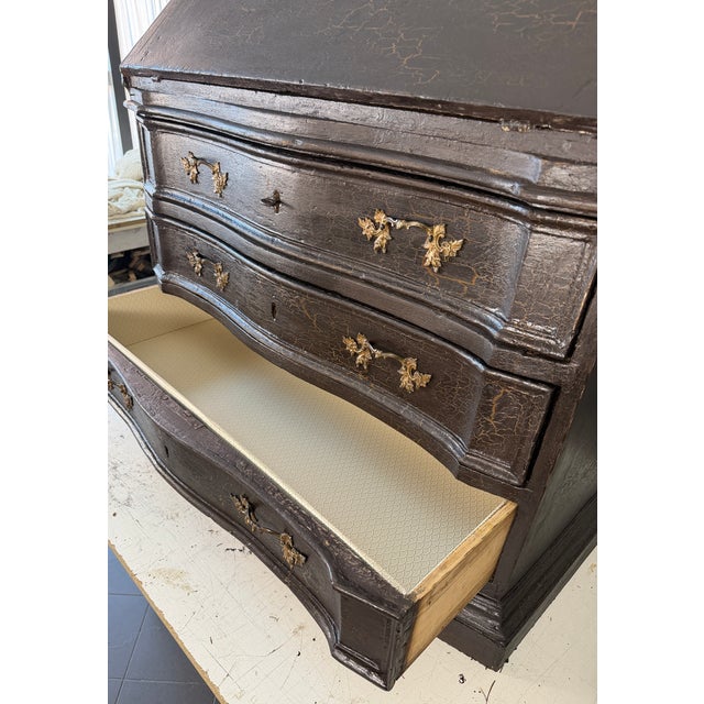 Antique Secretaire with 3 Drawers, 1760 For Sale - Image 11 of 16