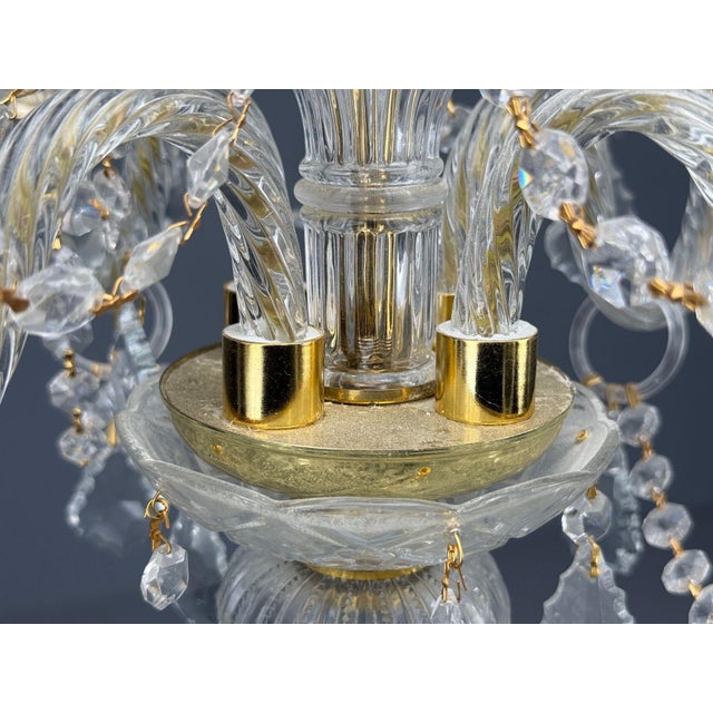 1960s Maria Theresa Style, Venetian Chandeliers, Crystal, Brass - a Pair For Sale - Image 14 of 18