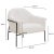 Cream Lua Cream Chenille Accent Chair For Sale - Image 8 of 9