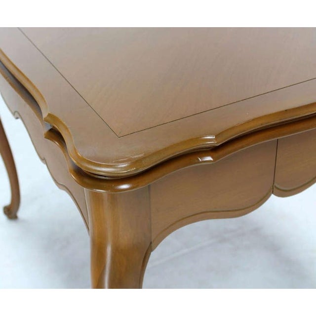 French Provincial Flip Top Console Dining Table w/ Three Leaves Extensions MINT! For Sale - Image 6 of 10
