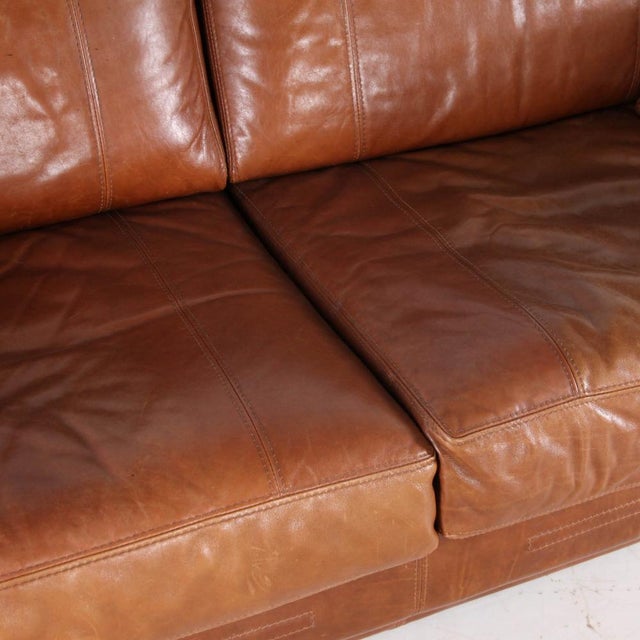 Vintage Three-Seater Leather Sofa from Roche Bobois, 1970s For Sale - Image 3 of 14