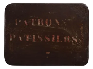 1920s French Patron Pâtissiers Metal Bakery Sign