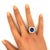 Blue 7.11 Carat Blue Sapphire Diamond 18k Yellow Gold Halo Ring, Gia Certified, Size 7.5 For Sale - Image 8 of 8