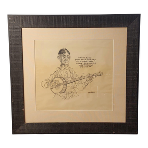 Mid 20th Century Casey Jones Signed Original Illustration With Artist Written Note