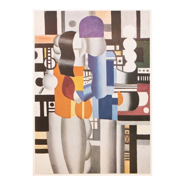 1948 After Fernand Léger "Man and Woman", First Edition Parisian Offset Lithograph For Sale