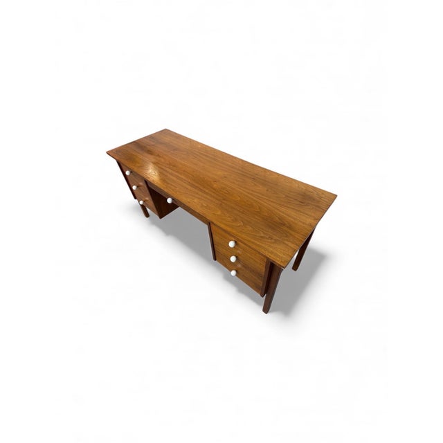 Mid-Century Modern Walnut Writing Desk For Sale In Philadelphia - Image 6 of 11