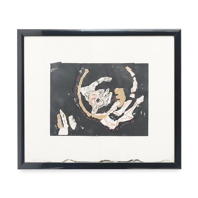 Ansgar Elde, Composition, Mixed Media on Cardboard, 1980s, Framed For Sale - Image 13 of 13