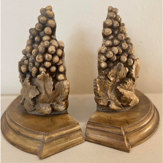 Wood Vintage Grape Cluster Wall Shelves – Set of 2 For Sale - Image 7 of 12
