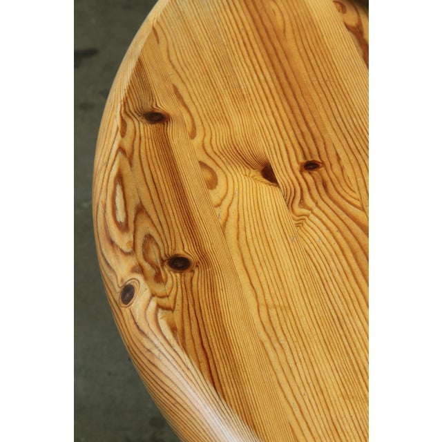 Vintage Round Extendable Pinewood Dinning Table from Dyrlund, 1980s For Sale - Image 6 of 18