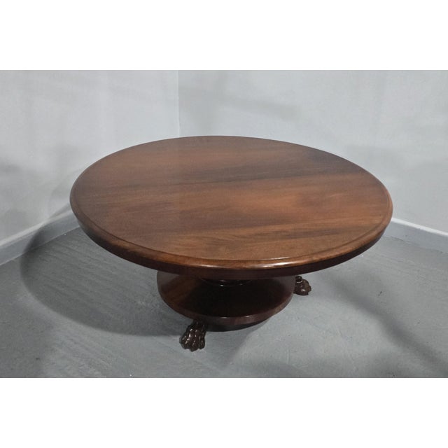 Brown Vintage Mahogany Coffee Table, 1880 For Sale - Image 8 of 10
