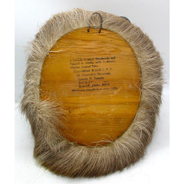 Vintage 1958 Lonnie H. Temple Alaskan Husky Sculpture Hand Made and Painted For Sale In Miami - Image 6 of 11