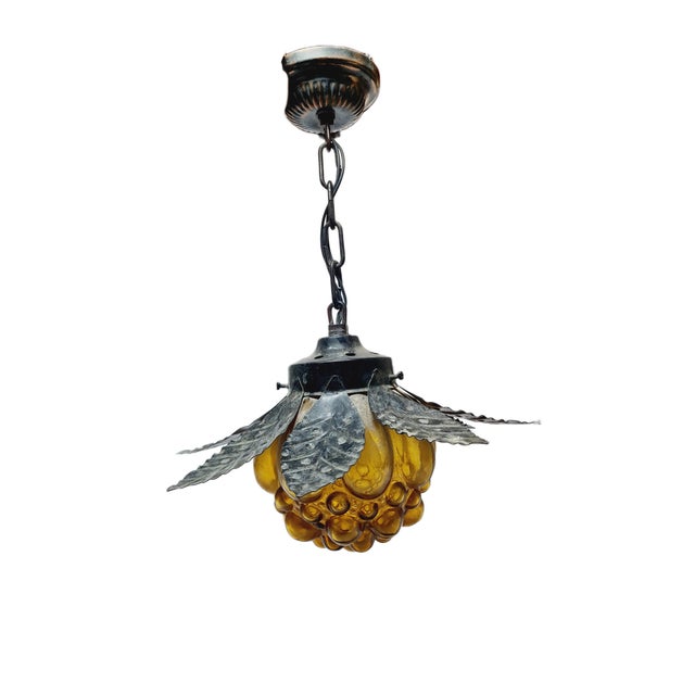 Postmodern Figurative Glass Hanging Lamp, Poland, 1970s For Sale - Image 6 of 6
