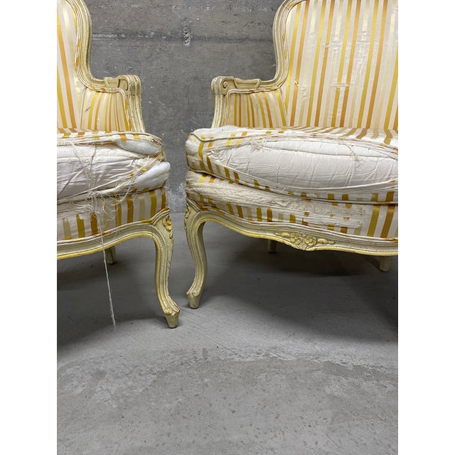 Vintage Set of French Provincial Style Armchairs For Sale - Image 14 of 15