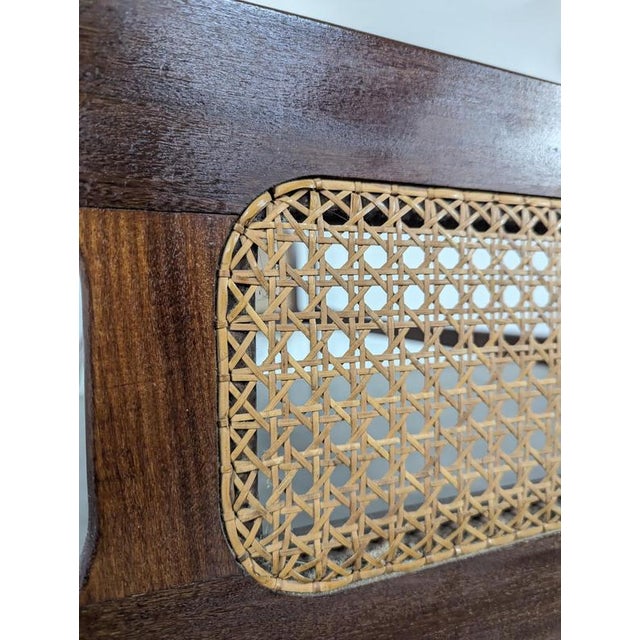 Scandinavian Bed in Teak and Caning For Sale - Image 4 of 7