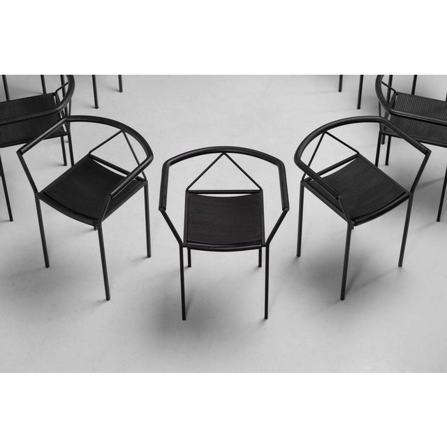 Armchairs by Maurizio Peregalli for Zeus, Italy, 1984, Set of 10 For Sale - Image 4 of 18