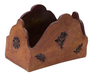 Studio Pottery Incised Stoneware Box Signed "Polk 70"