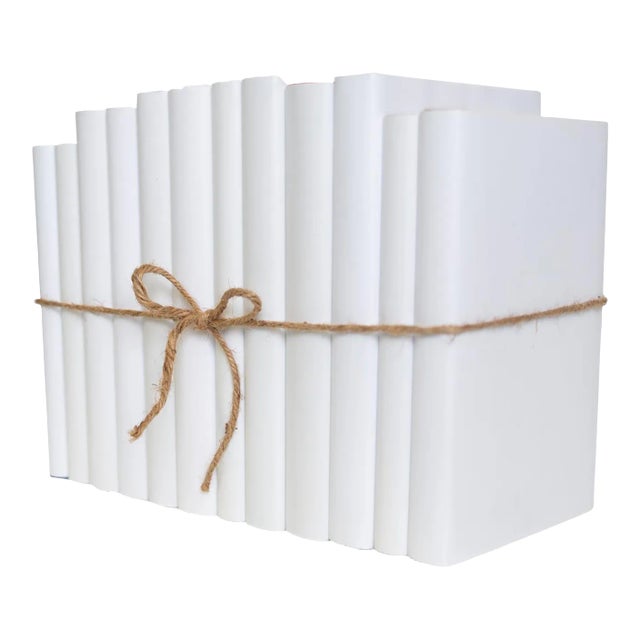 Decorative Books - Reversed Dust Jacket Dust Jacket Book Bundle - 1 Foot of White Books For Sale