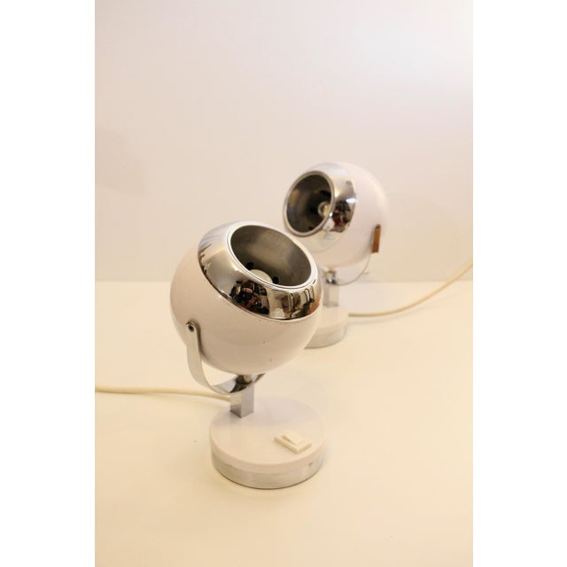 Vintage Eyeball Table Lamps, 1970s, Set of 2, in Very Good conditions. Designed 1970 to 1979 European Plug (up to...
