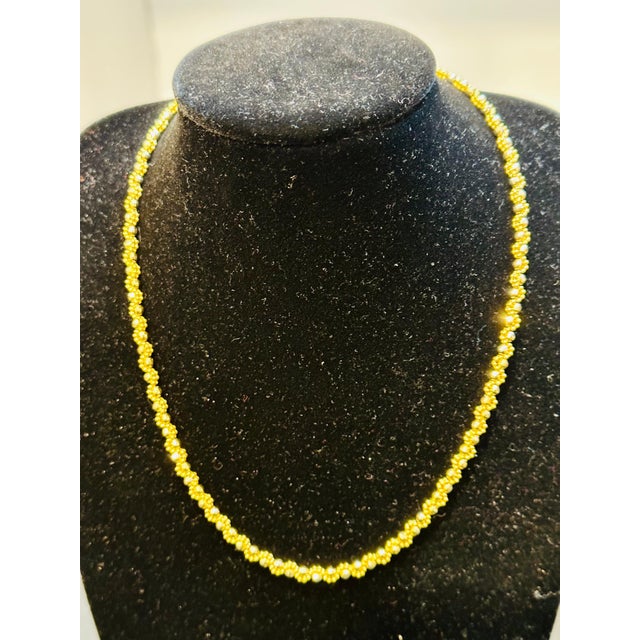 Gold Vintage 14 Karat Yellow Gold 13 Gm, Twisted Chains with Balls in Between For Sale - Image 8 of 18