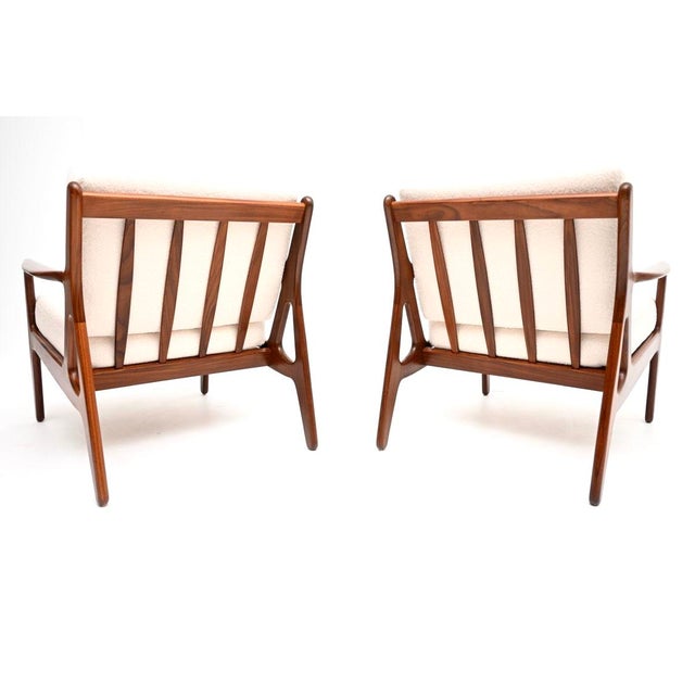 Brown Vintage Danish Armchairs and Stool by Arne Vodder for Vamø, 1960s, Set of 3 For Sale - Image 8 of 15