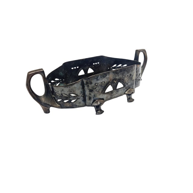 Metal Art Nouveau Jardinière from Argentor, Austro-Hungarian Empire, 1900s For Sale - Image 7 of 13