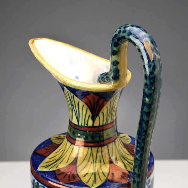 Ceramic Lustre Majolica Pourer from Gualdo Tadino For Sale - Image 7 of 9