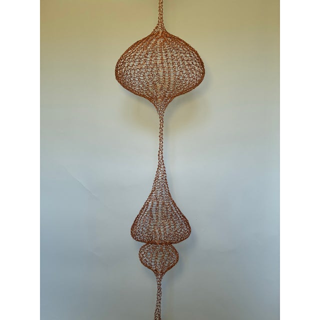 Handmade Copper Wire Sculpture Inspired by the Handwoven Technique of Ruth Asawa #25 For Sale - Image 4 of 4